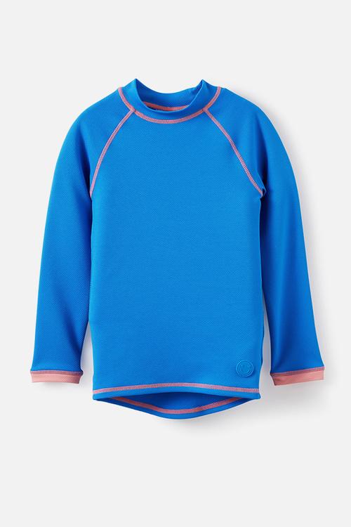 Flynn Long Sleeve Raglan Rash Vest -  Harbour Blue/Sunkissed
