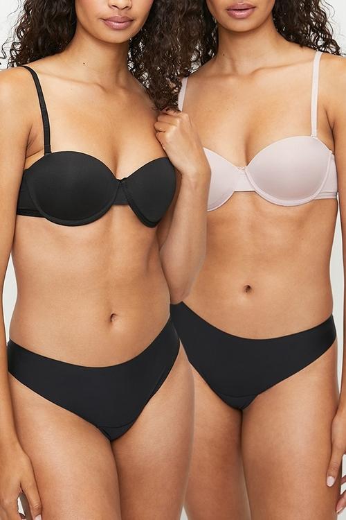 2pk multiway gore with branded elastic strap - mocha/black
