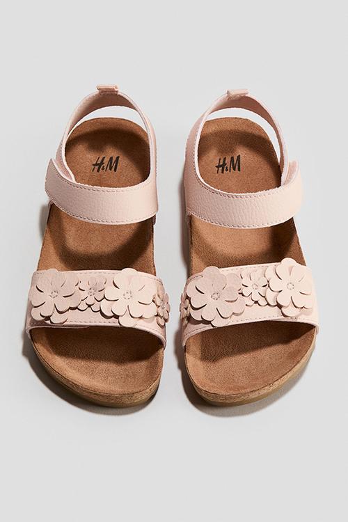 Ankle strap sandals - light pink