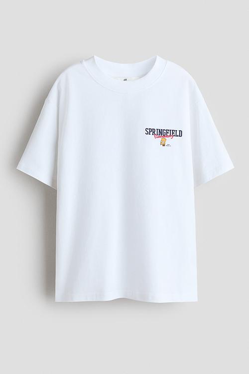 Printed t-shirt - white/the simpsons