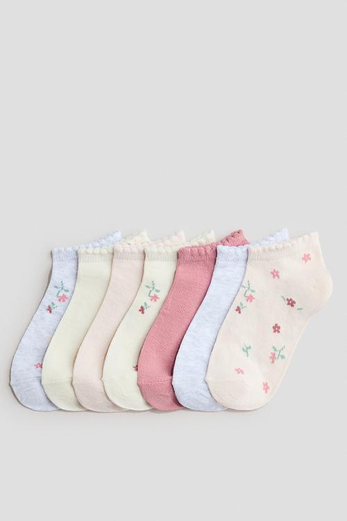7-Pack trainer socks - light pink/floral