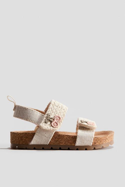 Sandals - cream/cherries