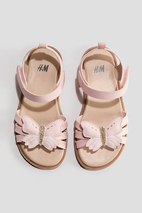 Appliqu?d sandals - light pink/butterfly