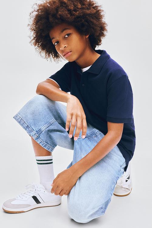 Baggy fit denim shorts - light denim blue