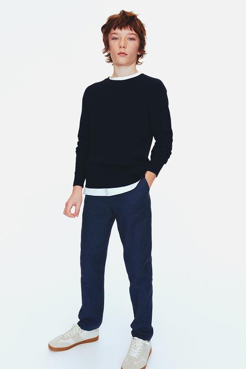 Tailored trousers - navy blue