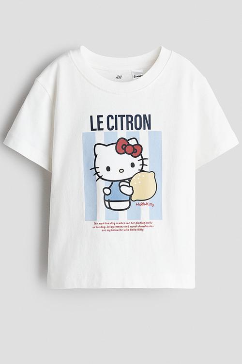 Printed t-shirt - white/hello kitty