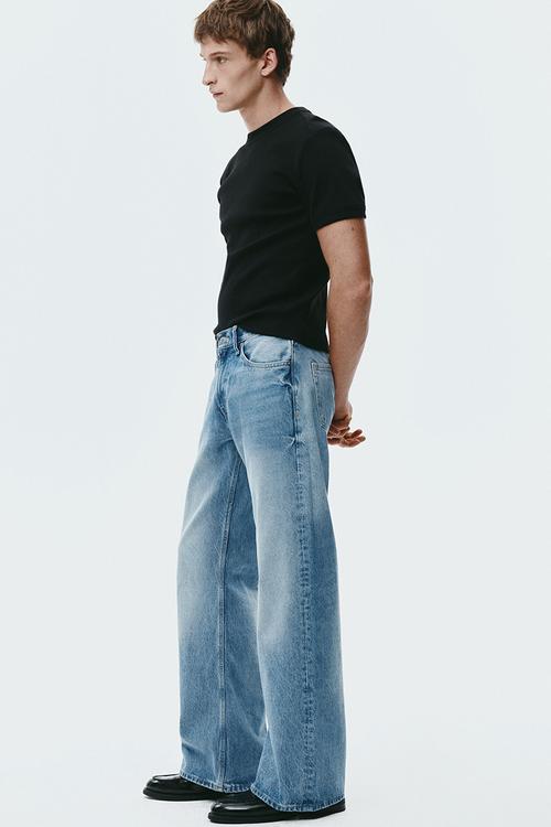 Relaxed bootcut jeans - light denim blue