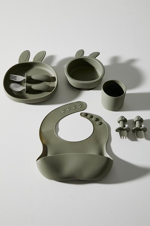 Bunny silicone meal set - deep grey