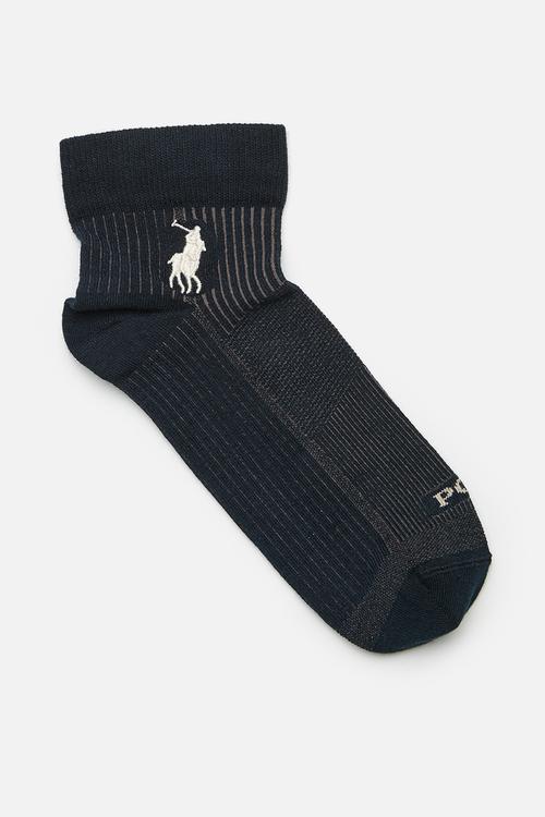 Rib Stripe Sport Sock - Navy