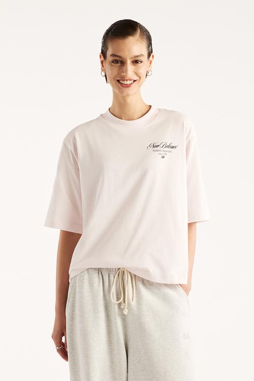 New Balance Pressed Flowers Tee  - Pink Salt