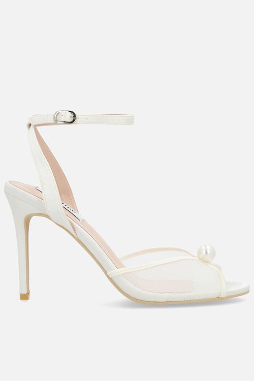 Kyree ankle strap heel - ivory satin