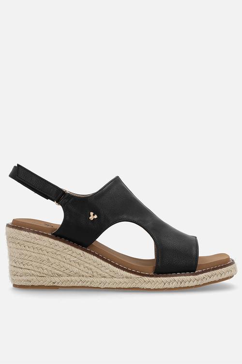 Mila 2 espadrille wedge heel - black