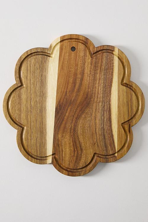 Scalloped Wooden Serving board