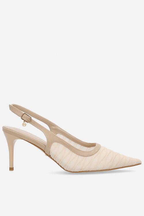 Gallery 7 mesh slingback heel - natural