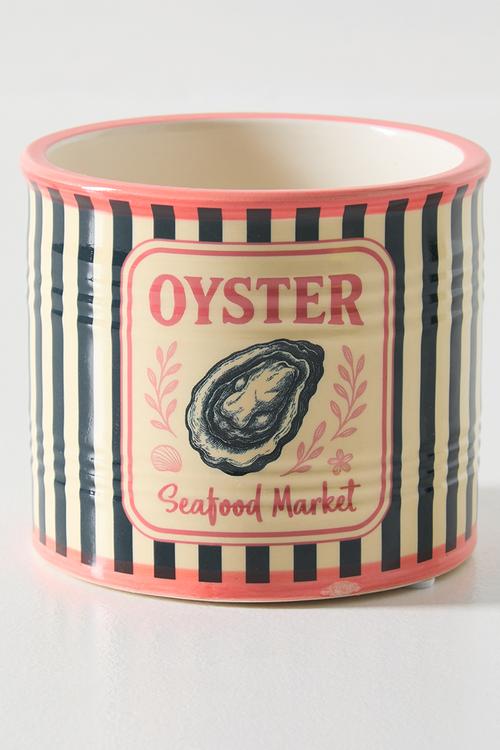 Oyster Stoneware Storage Jar - Multi