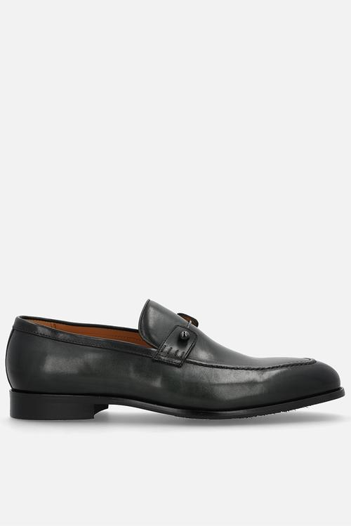 Metal trim loafer - green