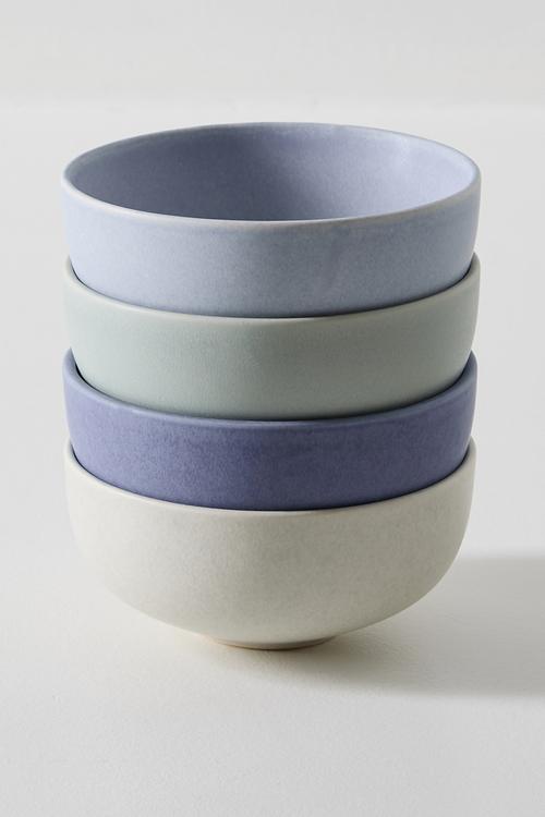 Multi Stoneware Cres  Bowl Set - 250ml 4pcs