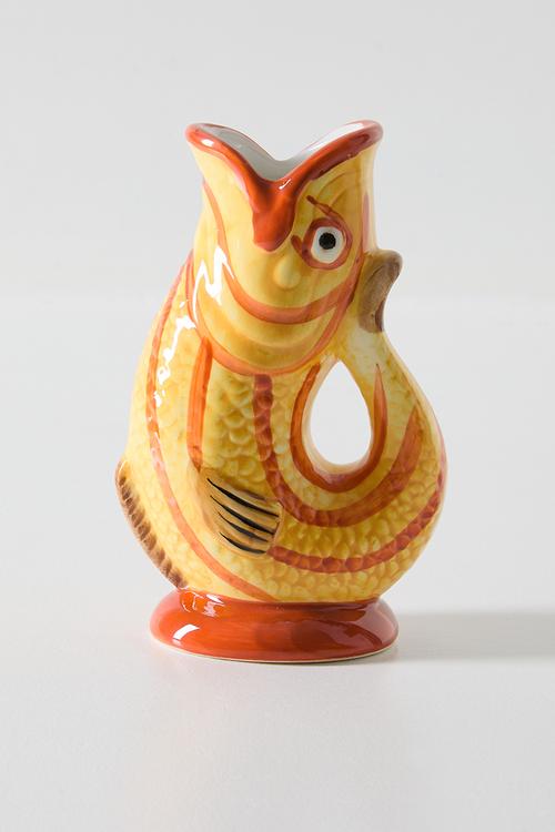Ceramic Fish Jug - Yellow