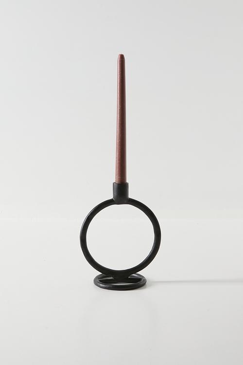Round Alu Candle Holder - Black