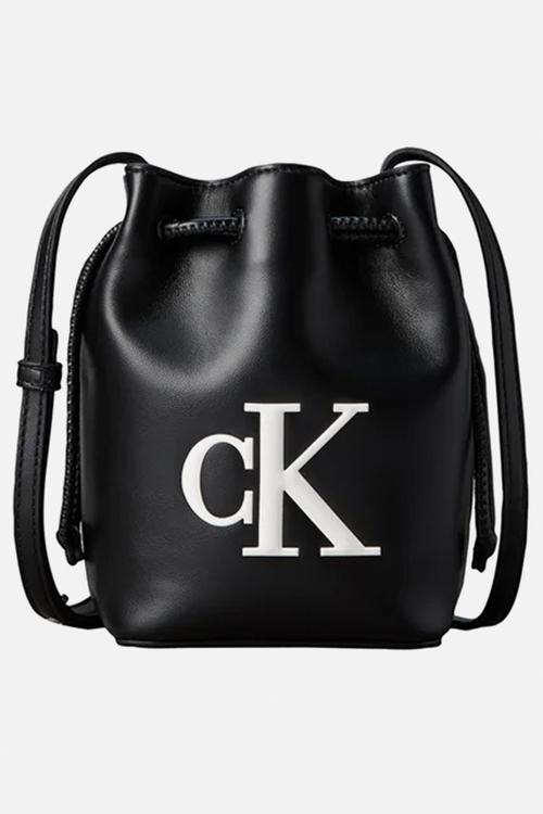 Bold Ck Small Bucket Bag -Black/White