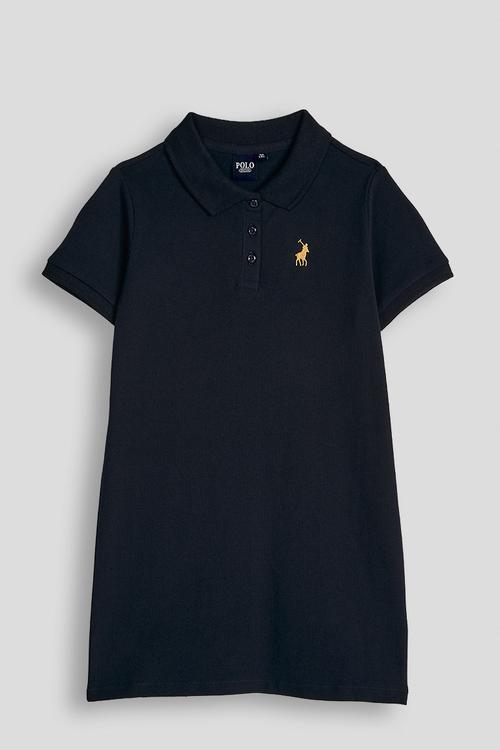 Girls Dakota Ss Golfer Dress - Navy