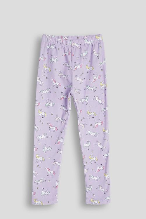 Unicorn aop leggings - light purple