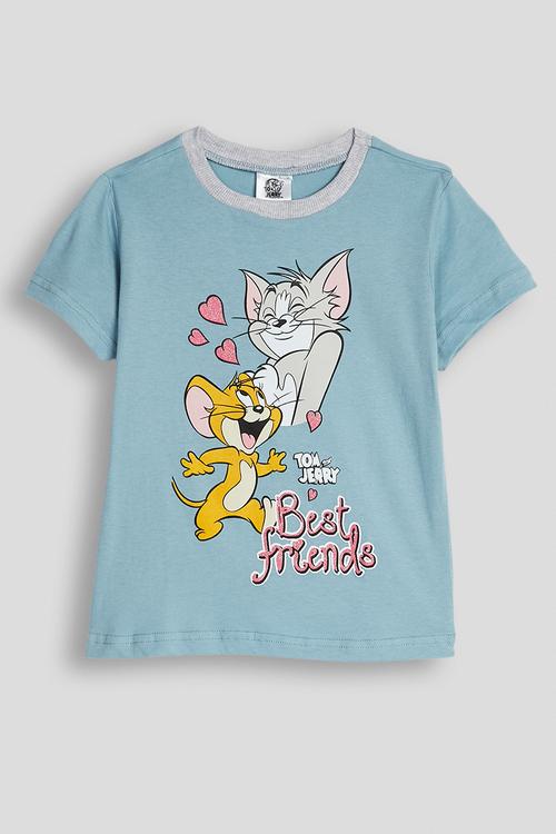 Tom & Jerry tee - stone blue
