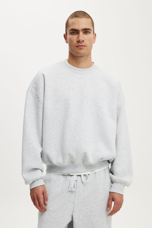 Relaxed Crew Sweater - Grey Marle