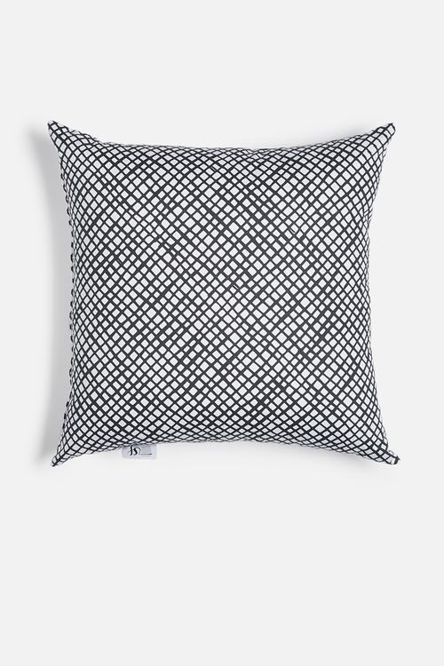 Crosshatch printed cushion