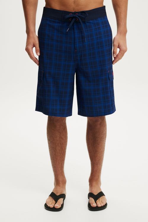Super Baggy Boardshort - Royal Blue Check