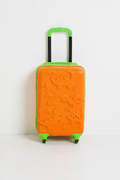 Dino kids suitcase - Orange