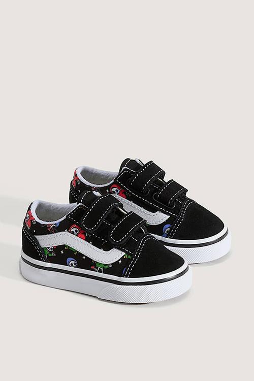 Old skool v-bp7 -  glow bones black/true white
