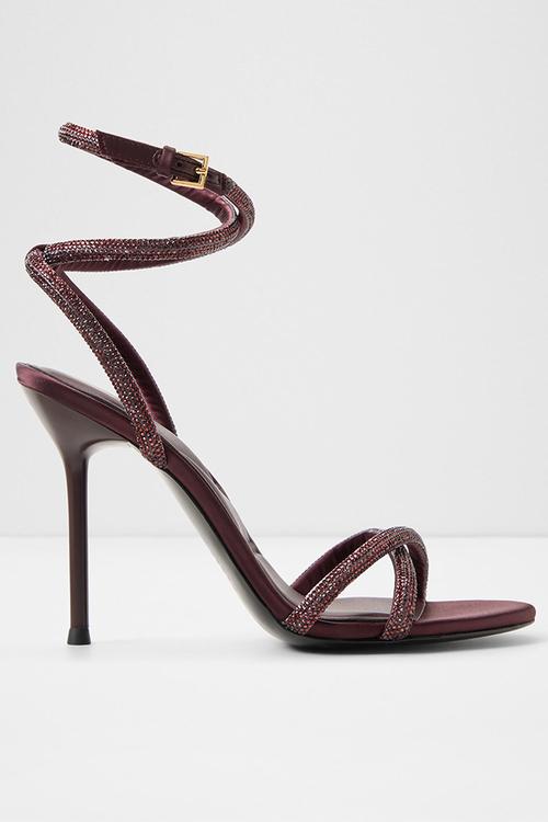 Manaelden open toe ankle strap - burgundy