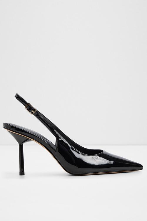 Seralina closed toe slingback - black