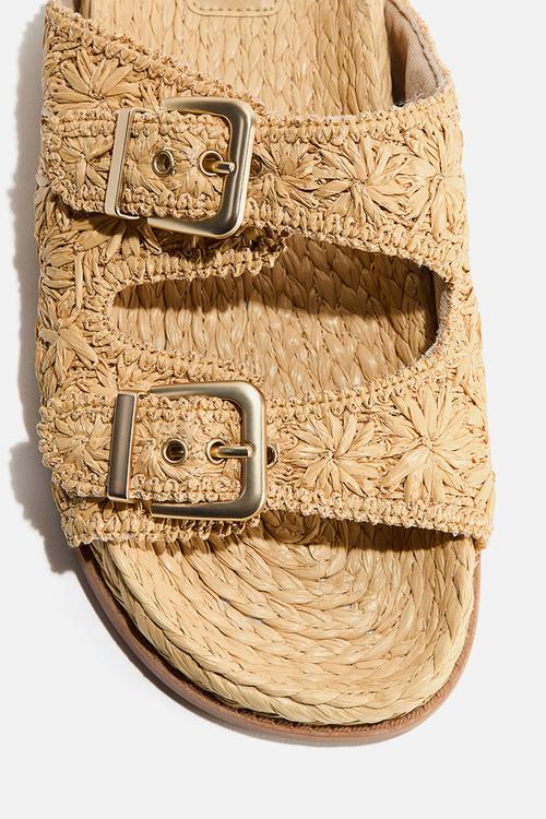 Espadrille-style sandals - beige