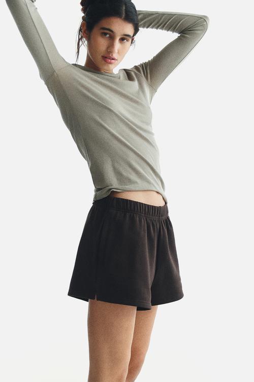 Sweatshorts - dark brown