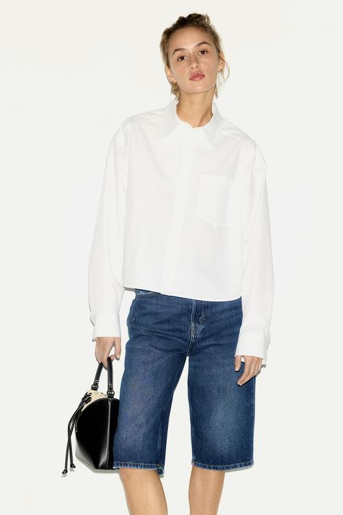 Denim bermuda shorts - dark denim blue