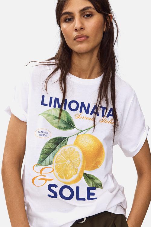 Printed T-shirt - white/lemons