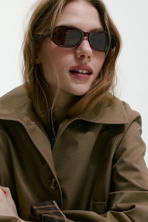 Oval sunglasses - brown/tortoiseshell pattern