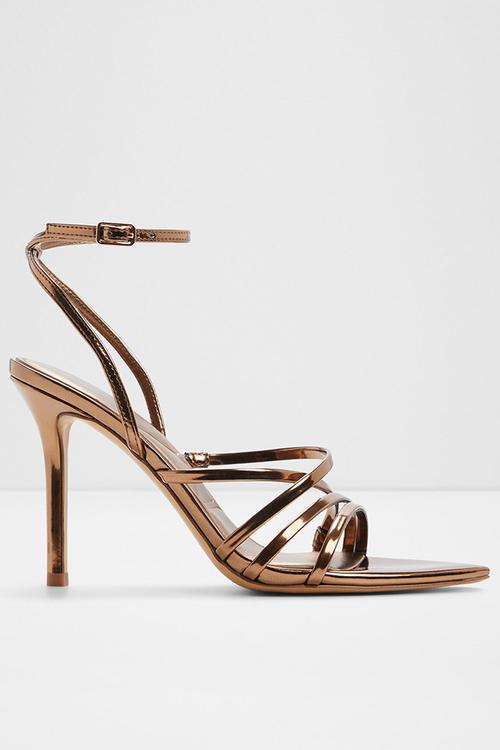 Solania open toe ankle strap - bronze