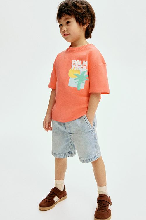 Denim shorts - light denim blue