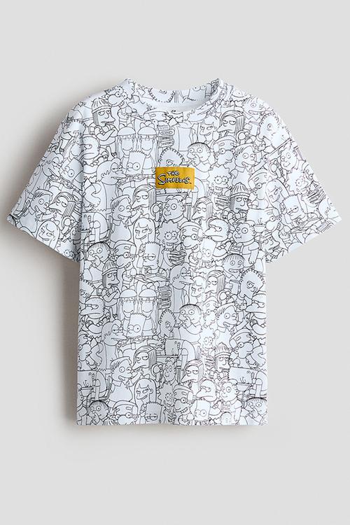 Printed t-shirt - white/the simpsons