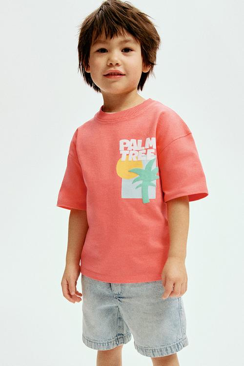 Printed T-shirt - pink/palm tree