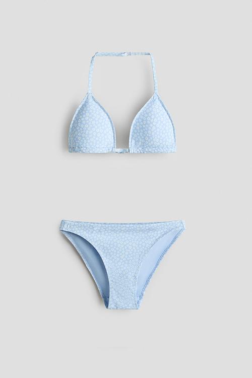 Triangle bikini - light blue/floral