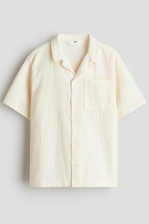 Muslin resort shirt - cream