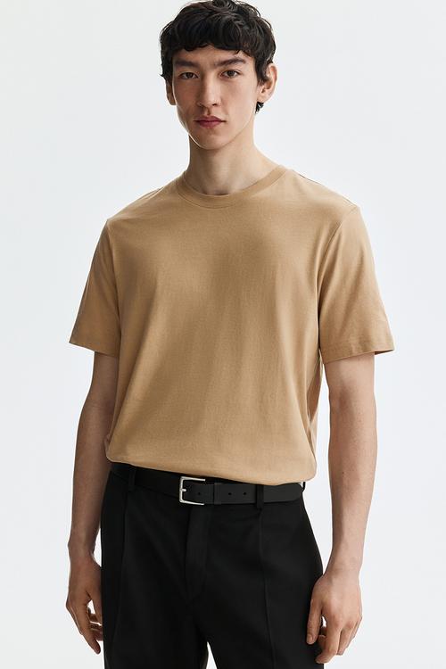 Regular fit t-shirt - beige