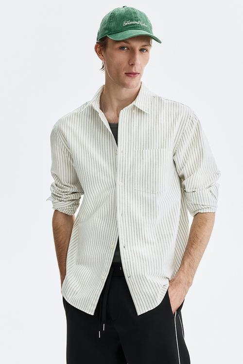 Regular fit oxford shirt - white/striped
