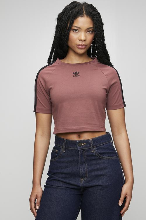 3 S Baby Tee W - Quiet Crimson