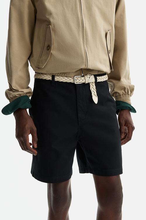 Relaxed fit chino shorts - black