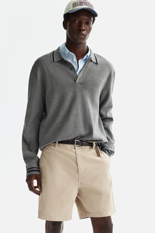Relaxed fit chino shorts - beige
